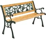 Juskys 2 Sitzer Gartenbank Venezia aus Lackiertem Holz und Gusseisen