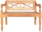vidaXL Batavia-Sitzbank 98 cm Mahagoni Massivholz Hellbraun