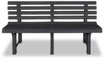 vidaXL Gartenbank 145,5 cm Kunststoff Anthrazit