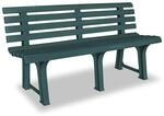 vidaXL Gartenbank 145,5 cm Kunststoff Gr&uuml;n 43584