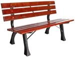 Lex Parkbank Tannenholz Gartenbank Sitzbank Holz Metall Terrasse Balkon 120x70cm