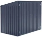 Metall M&uuml;lltonnenbox Grau f&uuml;r 2 M&uuml;lltonnen 240 Liter 131 cm x 172 cm x 100 cm