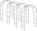 Tectake 4Er Set Rosenbogen Aus Stahl Wetterfest 140 x 40 x 240 cm Gr&uuml;n