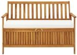 vidaXL Garten Aufbewahrungsbank Akazienholz Massiv 120 x 63 x 84 cm