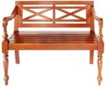 vidaXL Batavia-Sitzbank 98 cm Mahagoni Massivholz Dunkelbraun