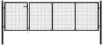 vidaXL Gartentor Stahl 350 x 100 cm Anthrazit 144323