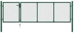 vidaXL Gartentor Stahl 350 x 100 cm Gr&uuml;n 144305