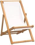 vidaXL Liegestuhl Teak 56x105x96 cm Creme 43802
