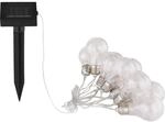 Globo LED-Solarlichterkette Kunststoff Silber-Grau