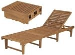 vidaXL Sonnenliege Klappbar Massivholz Akazie 44253
