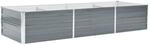 vidaXL Garten-Hochbeet Stahl 240x80x45 cm Grau 659807
