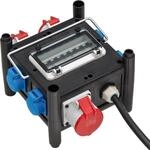Brennenstuhl Baustromverteiler Gummi CEE IP 44 32 A Schwarz 2 m Stromkabel