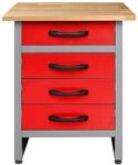 Ondis24 Werkbank Bernd 60 cm Rot H85 4 Schieber Werkstatteinrichtung