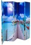 vidaXL Raumteiler Klappbar 200 x 170 cm Strand 240478