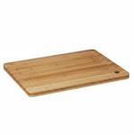 Relaxdays Tranchierbrett Bambus Antibakteriell Messerschonend Saftrille 40 cm x 30 cm