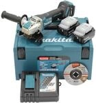 Makita Akku-Winkelschleifer DGA519RTJ mit 2 Akkus 18 V/5 Ah und Makpac Gr. 3
