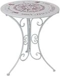 Garden Pleasure Gartentisch BAYO Rund Wei&szlig; &Oslash; 60 cm