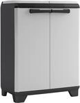 Kis Recyclingschrank Split Premium 92 cm x 68 cm x 39 cm Schwarz-Hellgrau