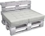 Beautissu ECO Elements Palettenkissen Sitz 120x80x15cm Hellgrau