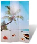 vidaXL Raumteiler Klappbar 120 x 170 cm Strand 240474