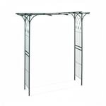 Relaxdays Rosenbogen Metall Dunkelgr&uuml;n Wetterfest 205 cm x 202 cm x 52 cm 11 kg