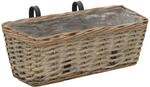 vidaXL Balkon-Blument&ouml;pfe 2 Stk Weide mit PE-Auskleidung 40 cm 606249
