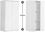 mokebo Midischrank in Wei&szlig; Der Schlanke Mehrzweckschrank Allzweckschrank oder