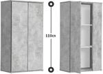 mokebo Midischrank in Grau Der Schlanke Mehrzweckschrank Allzweckschrank oder