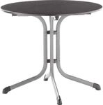 Sieger Klapptisch Rund Silber/Graphit 85 cm x 85 cm