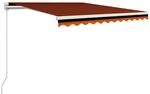 vidaXL Einziehbare Markise Handbetrieben 300 x 250 cm Orange und Braun 3051198