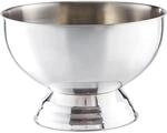 Relaxdays Sektk&uuml;hler Schale Edelstahl Silber Rostfrei 23,5 cm x 36,5 cm 1 kg