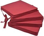 Beautissu Loft SK Stuhlkissen 45x40x5cm Rot 4tlg