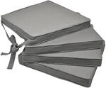 Beautissu Loft SK Stuhlkissen 45x40x5cm Hellgrau 4tlg