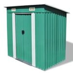 vidaXL Gartenschuppen Gr&uuml;n Metall 657421