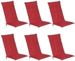 Beautissu Loft HL Hochlehner 120x50x6cm Rot 6tlg