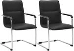 CLP 2er Set Freischwinger Seattle Kunstleder Schwarz