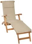 Beautissu Loftlux DC Deckchairauflage 175x45x5cm Natur