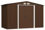 vidaXL Ger&auml;teschuppen Braun 257x205x178 cm Stahl 661645
