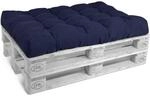 Beautissu ECO Style Palettenkissen Sitz 120x80x15cm Dunkelblau