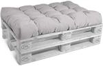 Beautissu ECO Style Palettenkissen Sitz 120x80x15cm Hellgrau