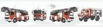 A.S. Cr&eacute;ation Tapetenbord&uuml;re Feuerwehrauto Rot und Hellgrau 0,13 x 5 m...