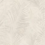 Bricoflor Aquarell Tapete Beige Helle Vliestapete mit Palmenbl&auml;tter Design in