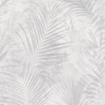 Bricoflor Vlies Palmentapete Hellgrau Aquarell Tapete mit Farn Design in Wasserfarben