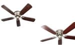 Pepeo Extra flacher Deckenventilator Pepeo Kisa Deluxe Nickel Geb&uuml;rstet Fl&uuml;gel
