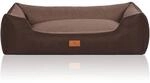 Knuffelwuff Hundebett Luke Velours XXL 120 x 85cm Braun-Potatoe