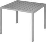 Tectake Aluminium Gartentisch Maren Oberfl&auml;che In Holzoptik Wetterfest und Uv