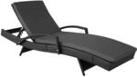 Tectake Aluminium Rattan Sonnenliege Oc&eacute;ane Wetterfest und Uv Best&auml;ndig 5 Fach