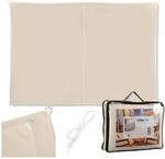 Relaxdays Sonnensegel Polyester Edelstahl Beige Waschbar 2 m x 3 m 1,1 kg
