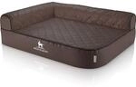 Knuffelwuff Eck Hundebett Winslow Orthop&auml;disch Kunstleder L 85 x 63cm Lehne Links