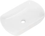 Fackelmann Aufsatzbecken oval 50 cm Wei&szlig;